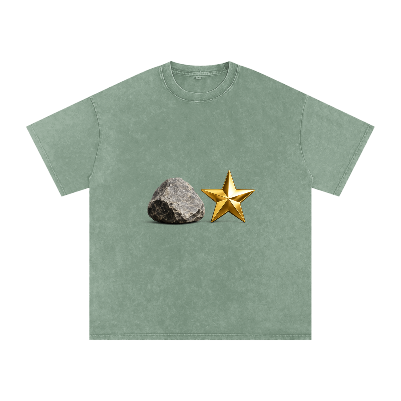 Snow Washed Oversized Cotton T-Shirt