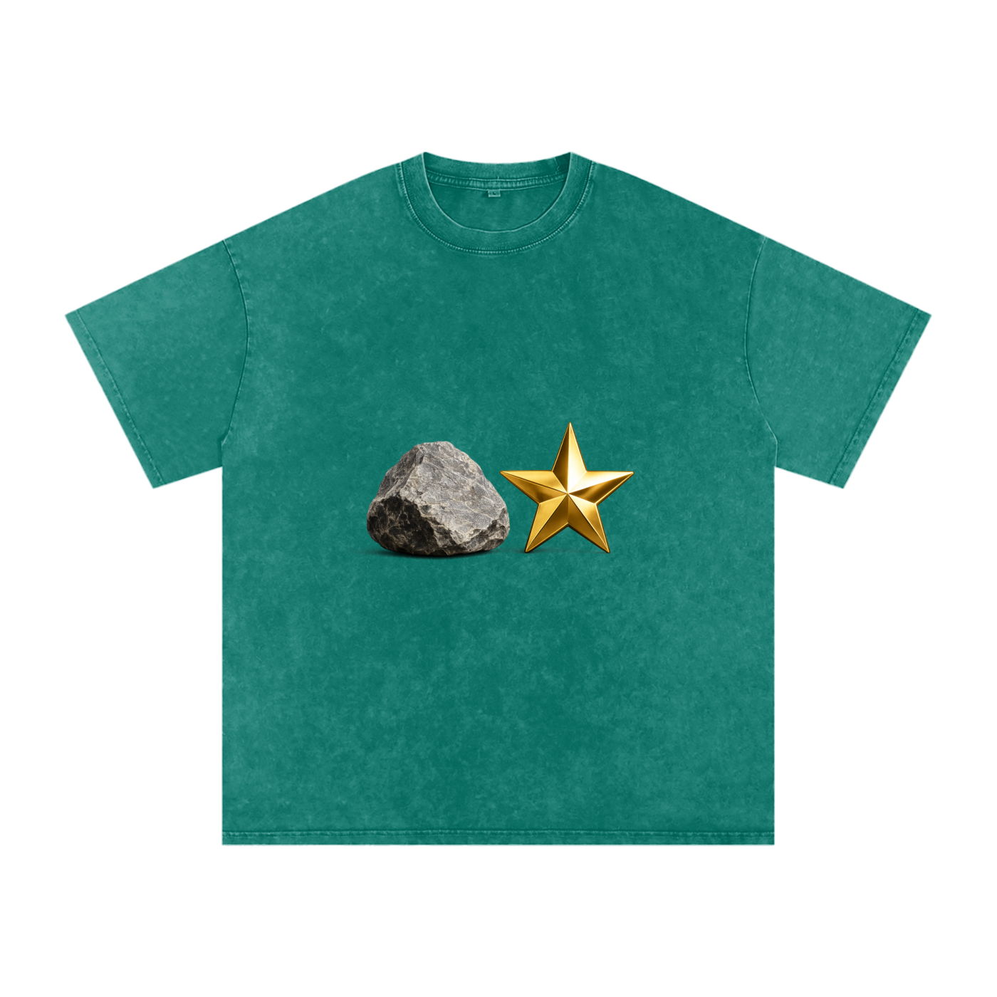 Snow Washed Oversized Cotton T-Shirt