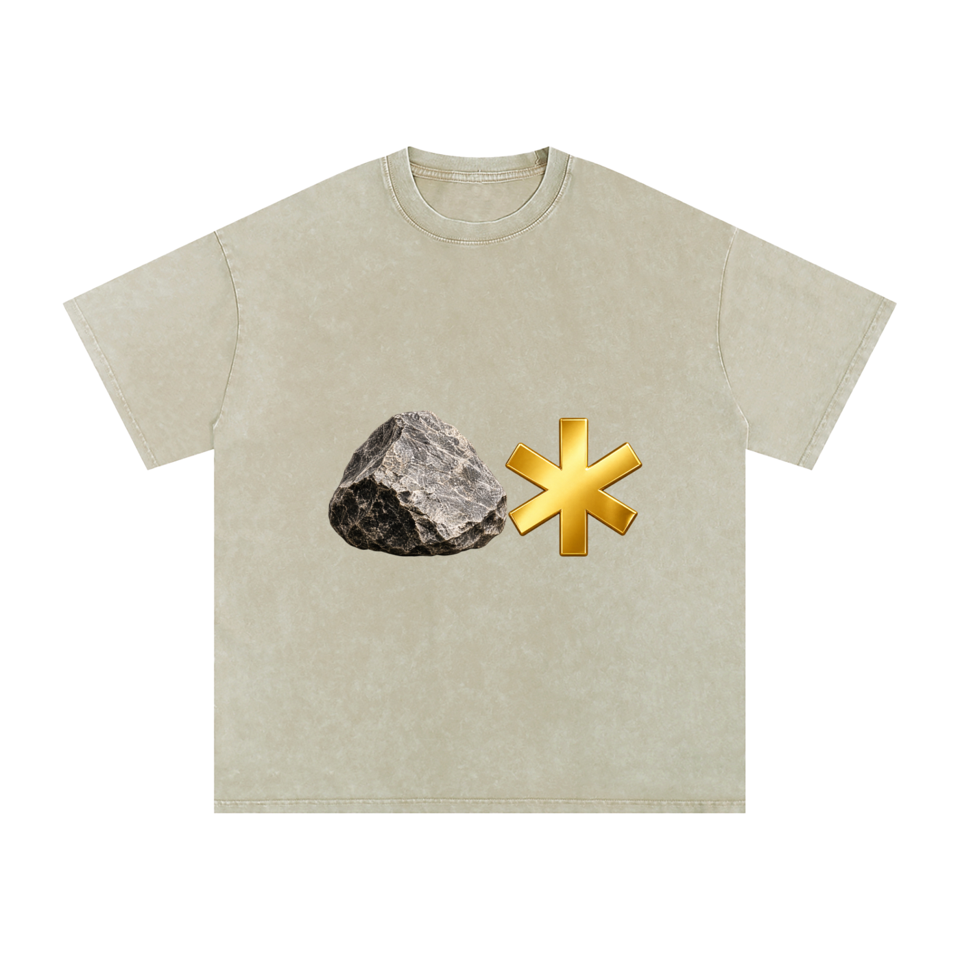 Snow Washed Oversized Cotton T-Shirt