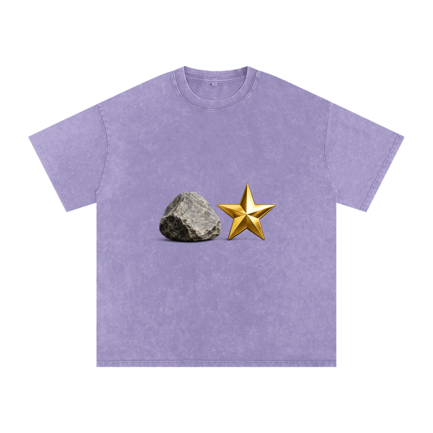 Snow Washed Oversized Cotton T-Shirt