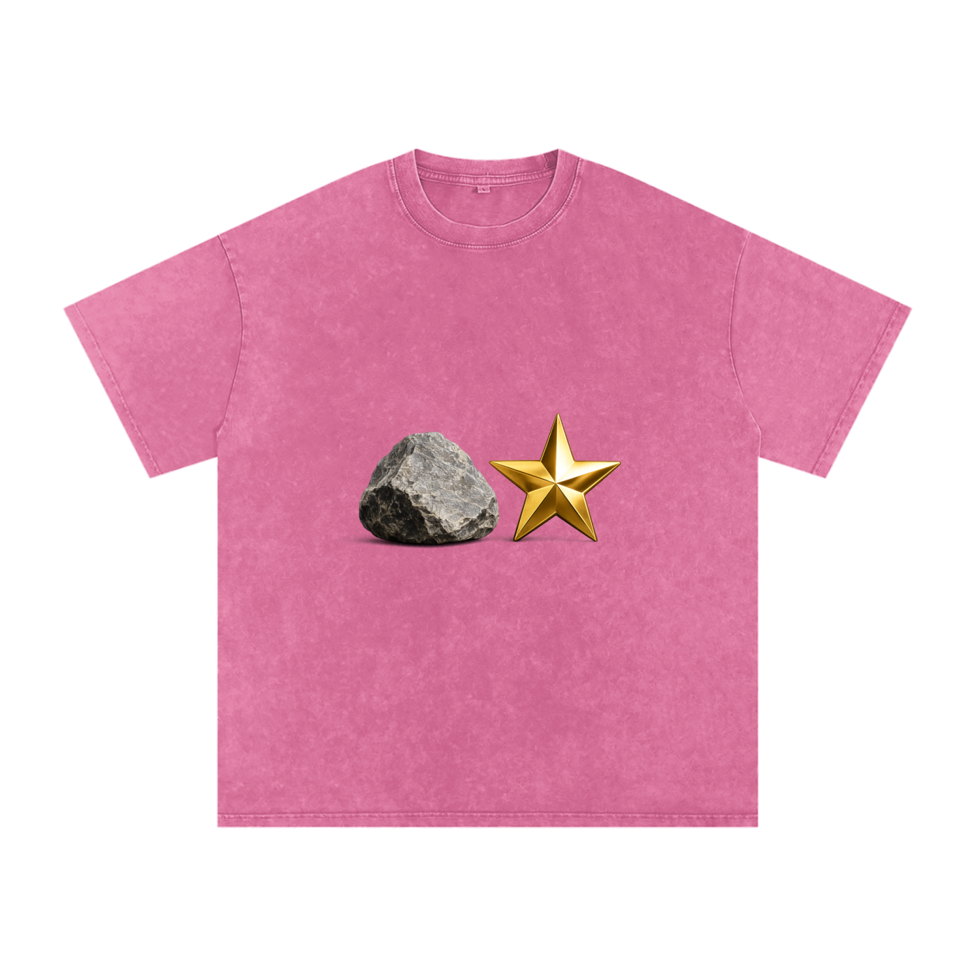 Snow Washed Oversized Cotton T-Shirt