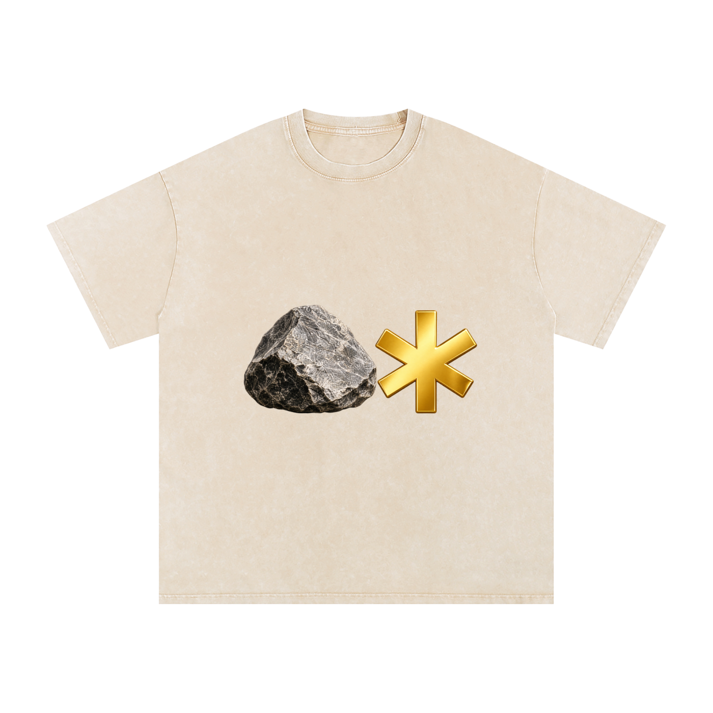 Snow Washed Oversized Cotton T-Shirt