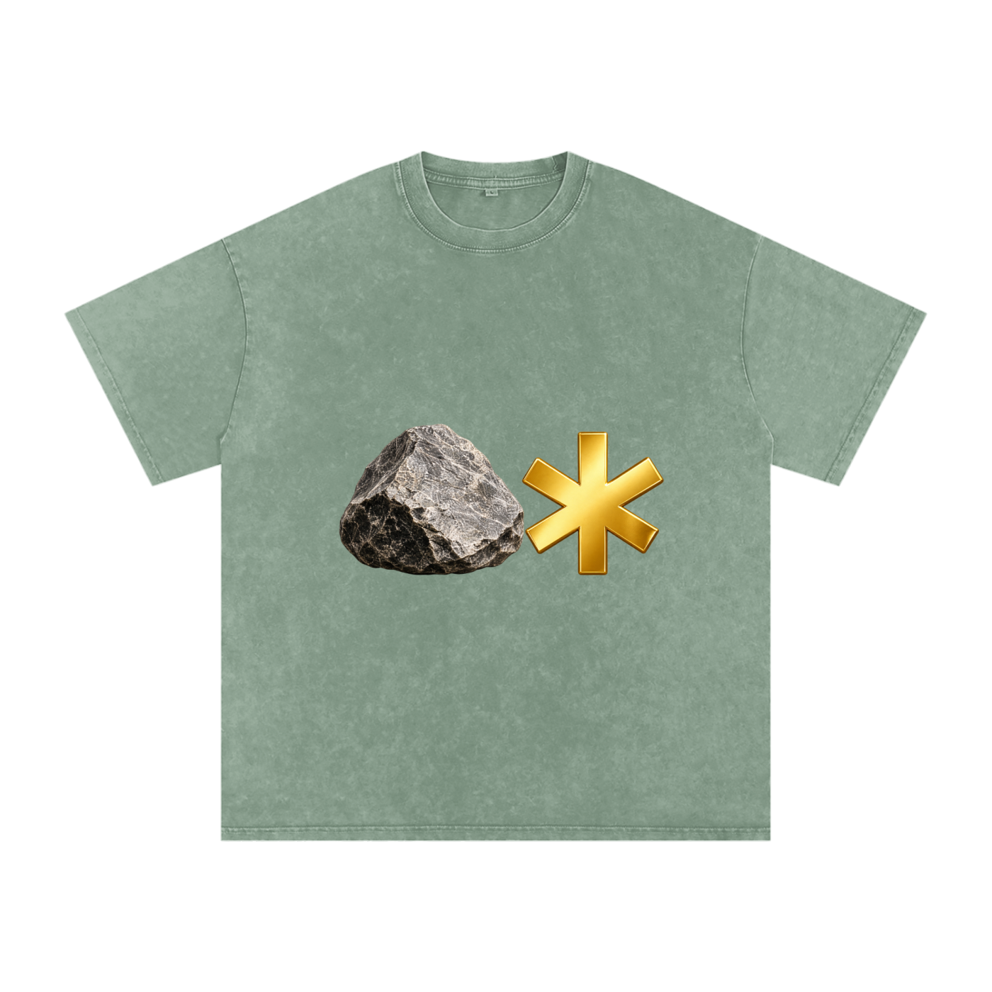 Snow Washed Oversized Cotton T-Shirt