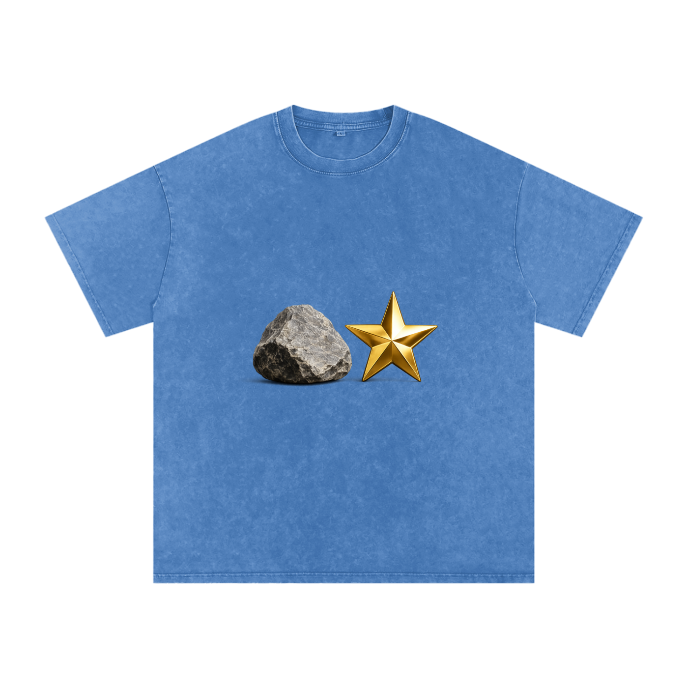 Snow Washed Oversized Cotton T-Shirt