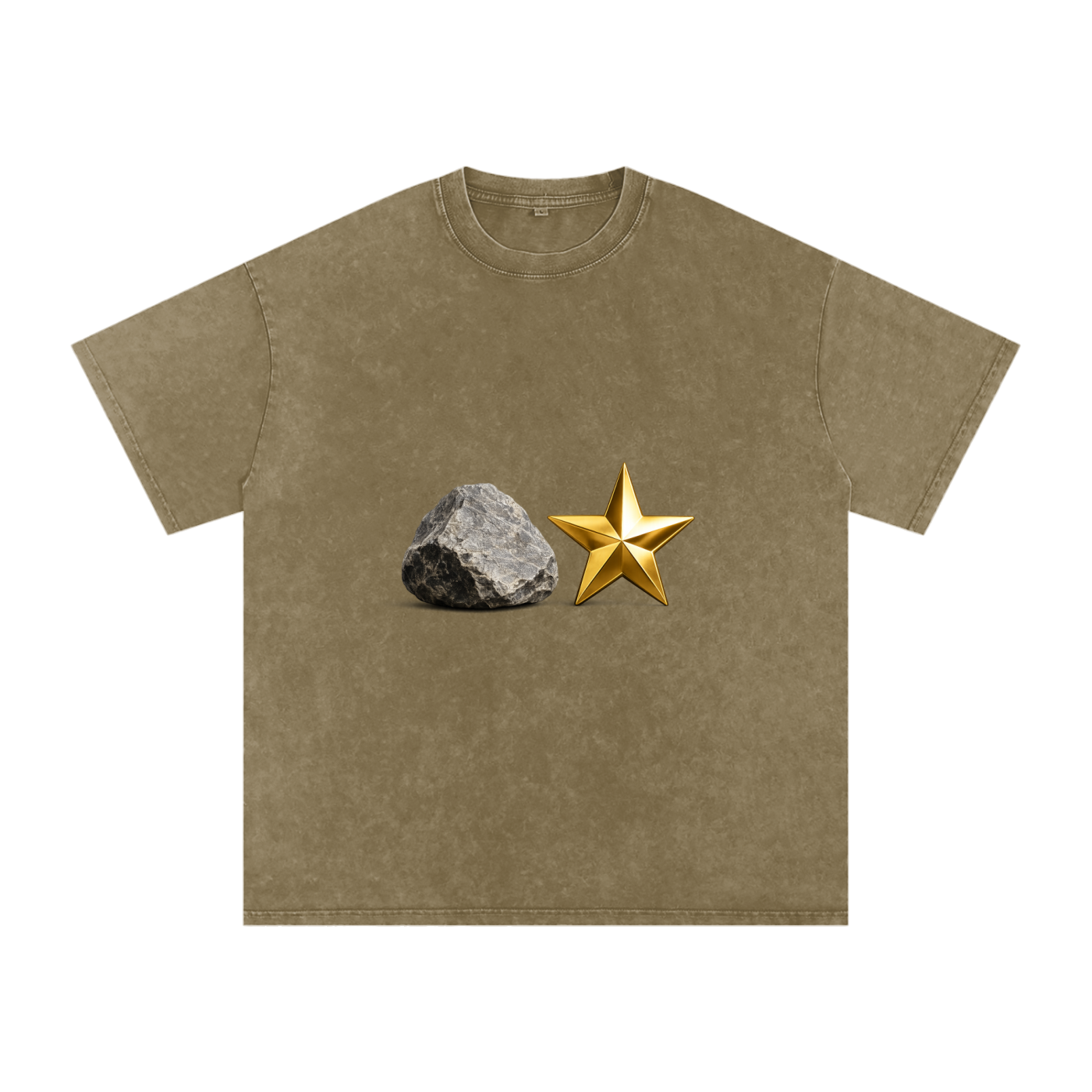 Snow Washed Oversized Cotton T-Shirt
