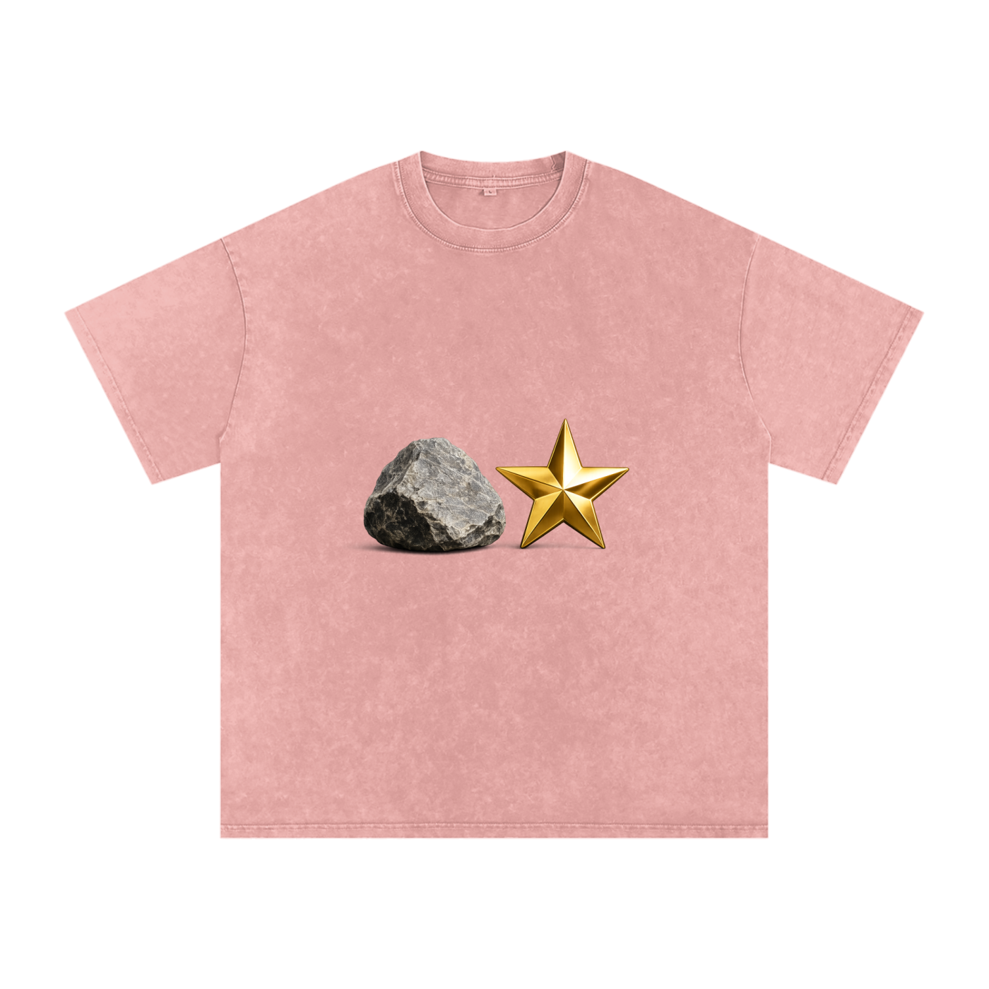Snow Washed Oversized Cotton T-Shirt