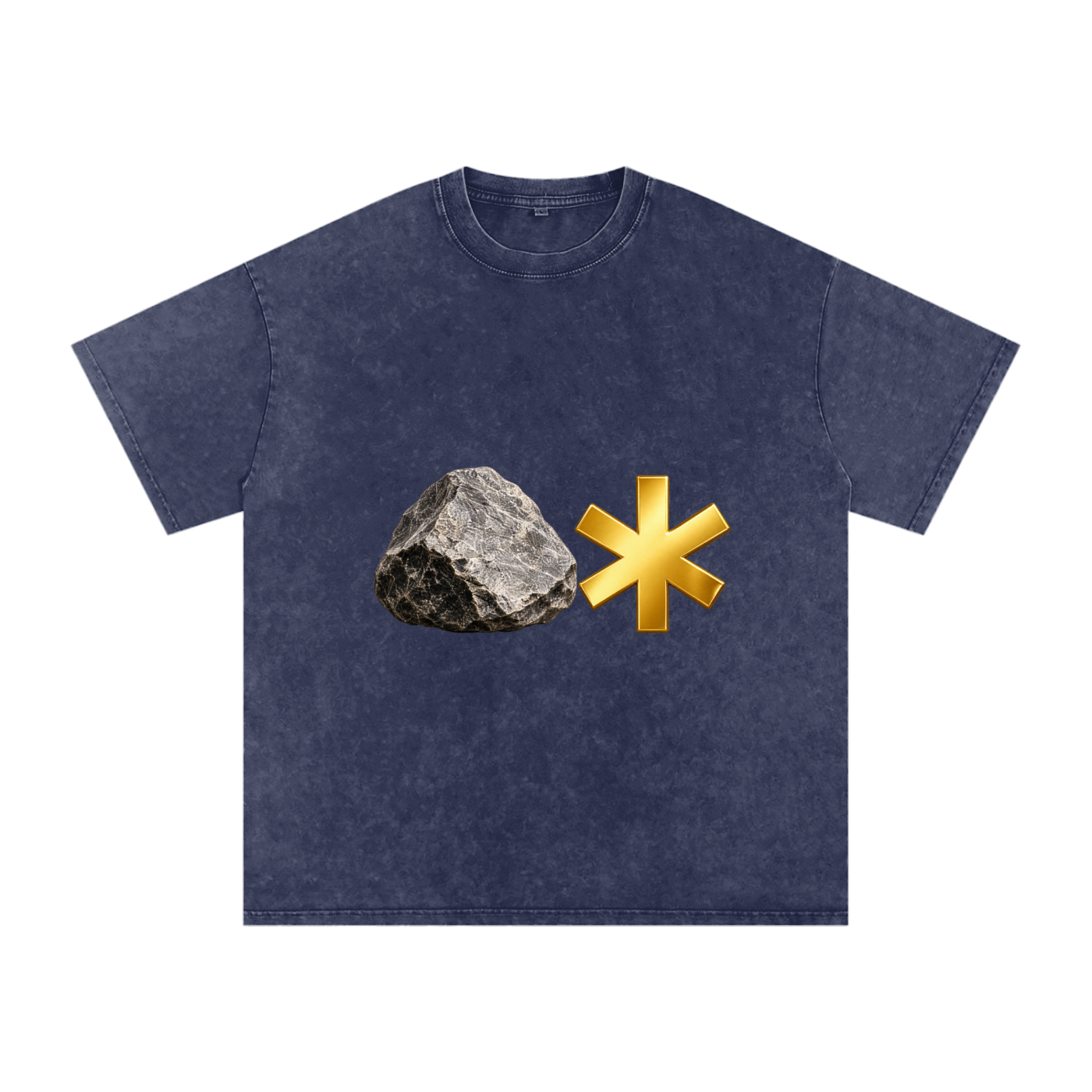 Snow Washed Oversized Cotton T-Shirt