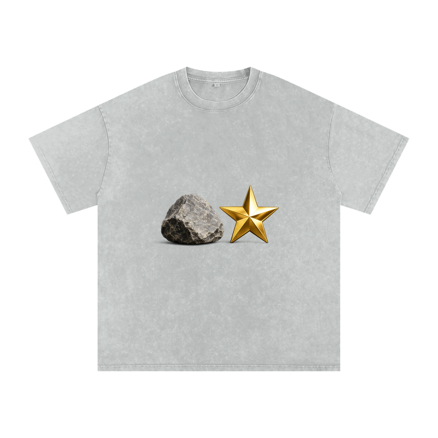 Snow Washed Oversized Cotton T-Shirt