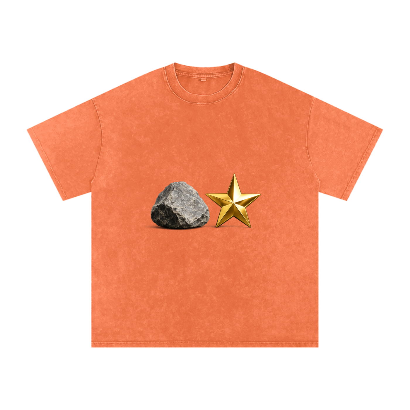 Snow Washed Oversized Cotton T-Shirt