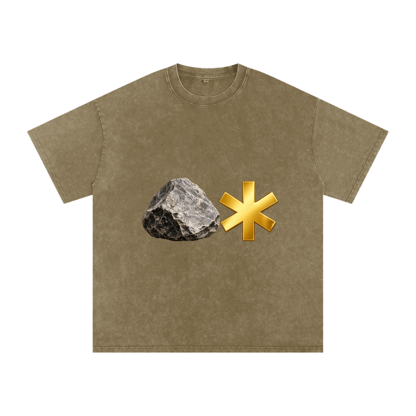 Snow Washed Oversized Cotton T-Shirt