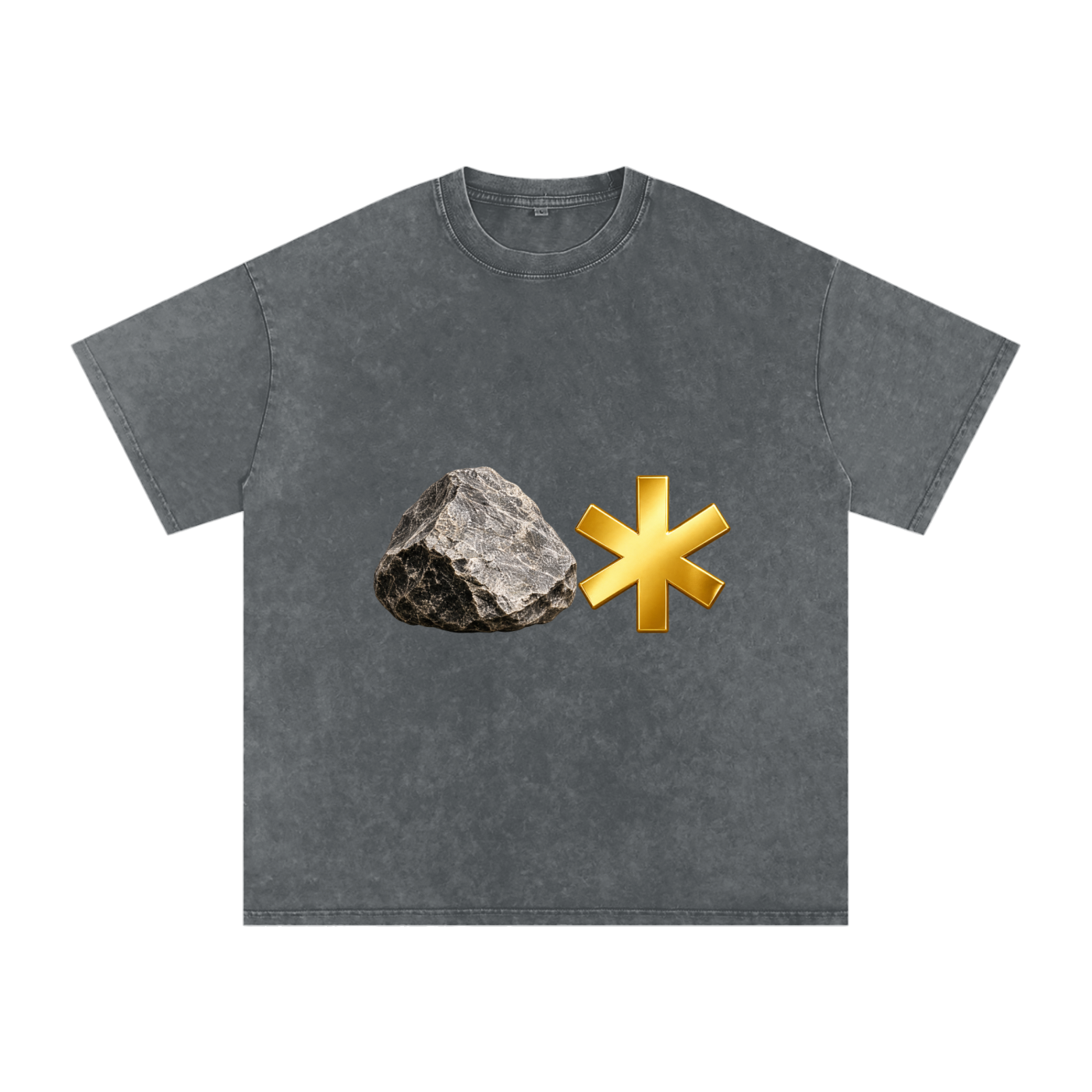Snow Washed Oversized Cotton T-Shirt