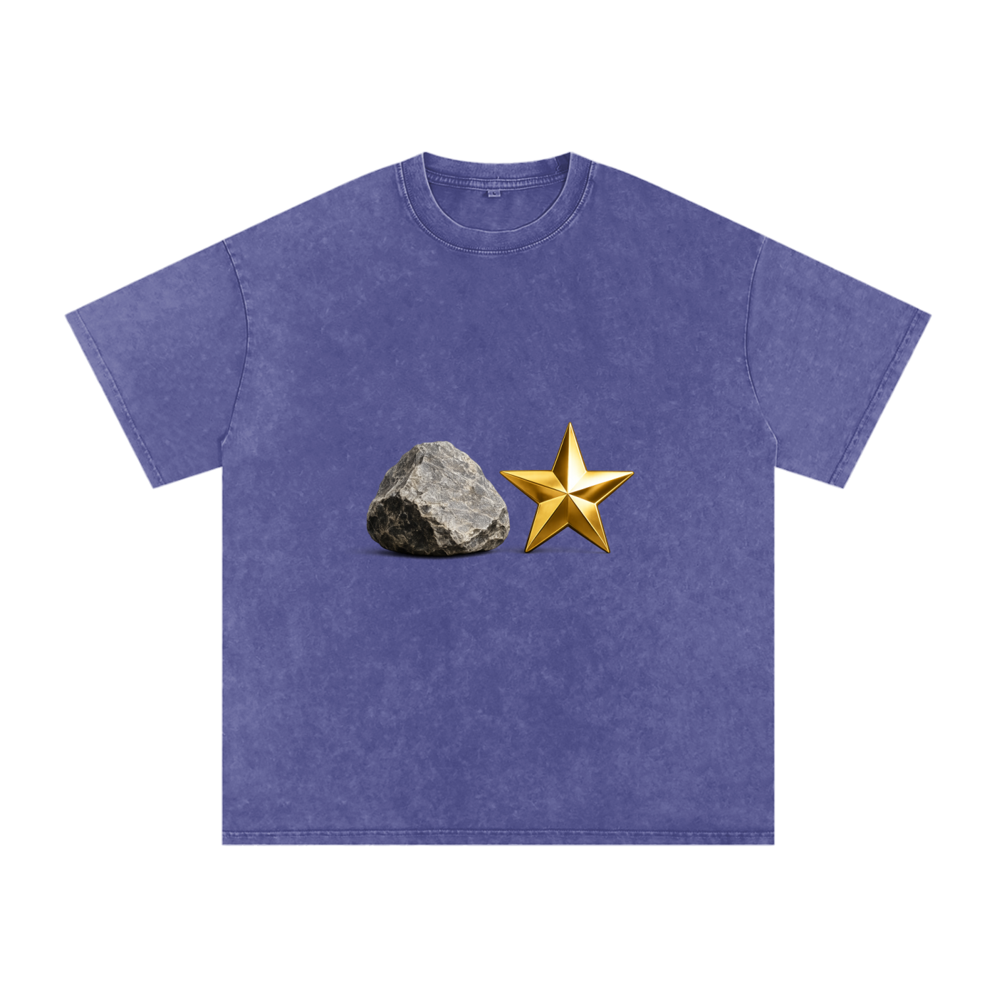 Snow Washed Oversized Cotton T-Shirt