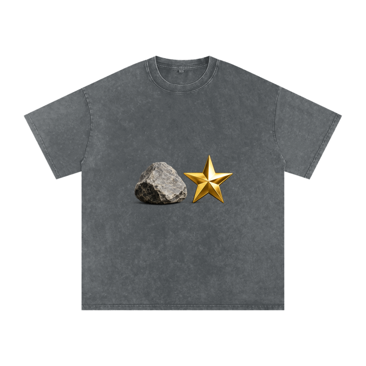 Snow Washed Oversized Cotton T-Shirt