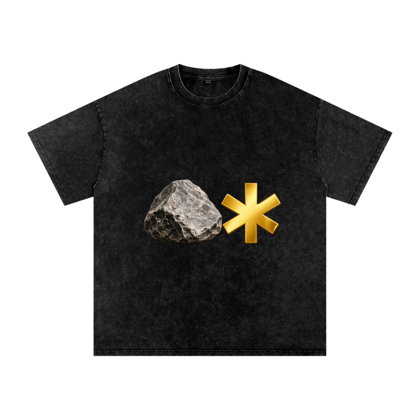 Snow Washed Oversized Cotton T-Shirt