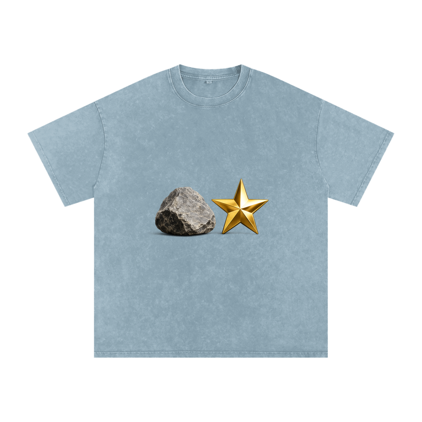 Snow Washed Oversized Cotton T-Shirt
