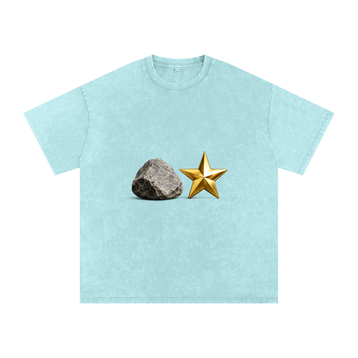 Snow Washed Oversized Cotton T-Shirt