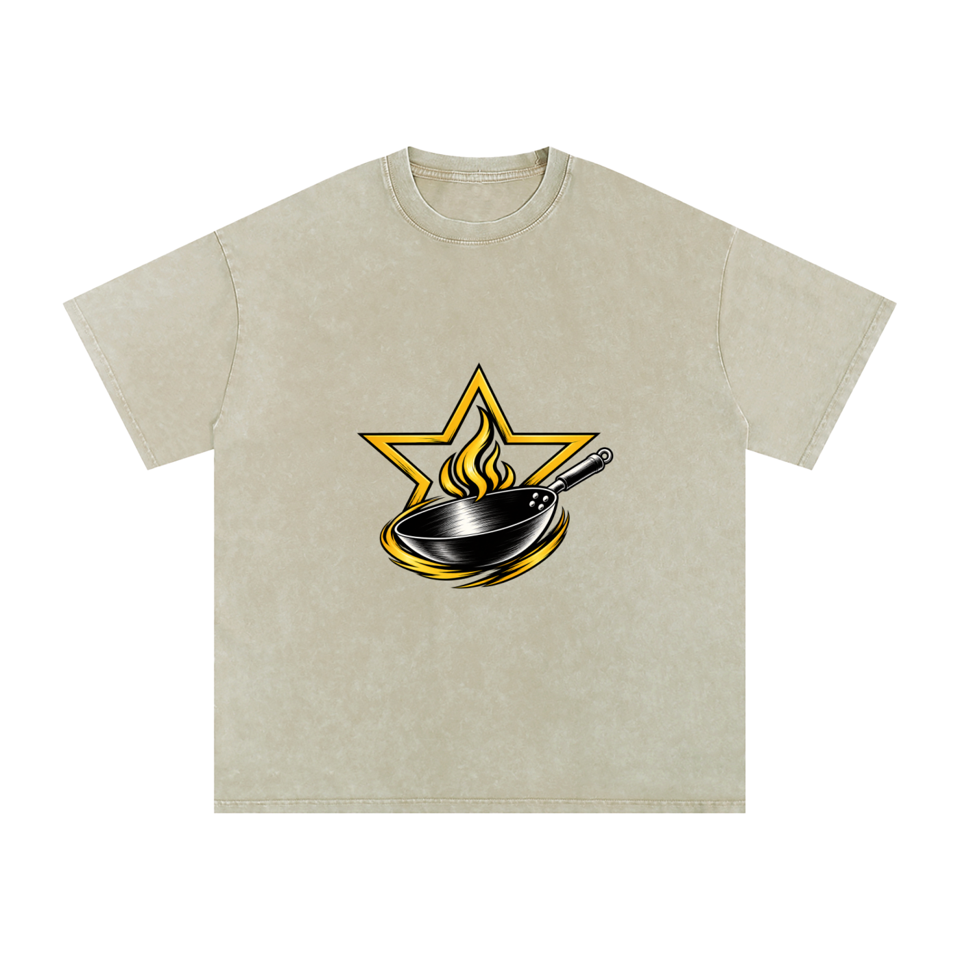 Snow Washed Oversized Cotton T-Shirt