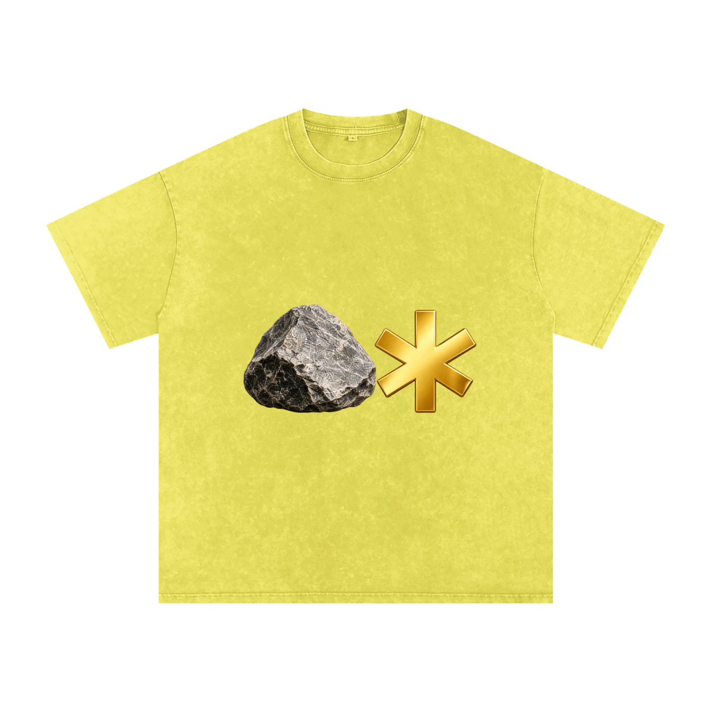 Snow Washed Oversized Cotton T-Shirt