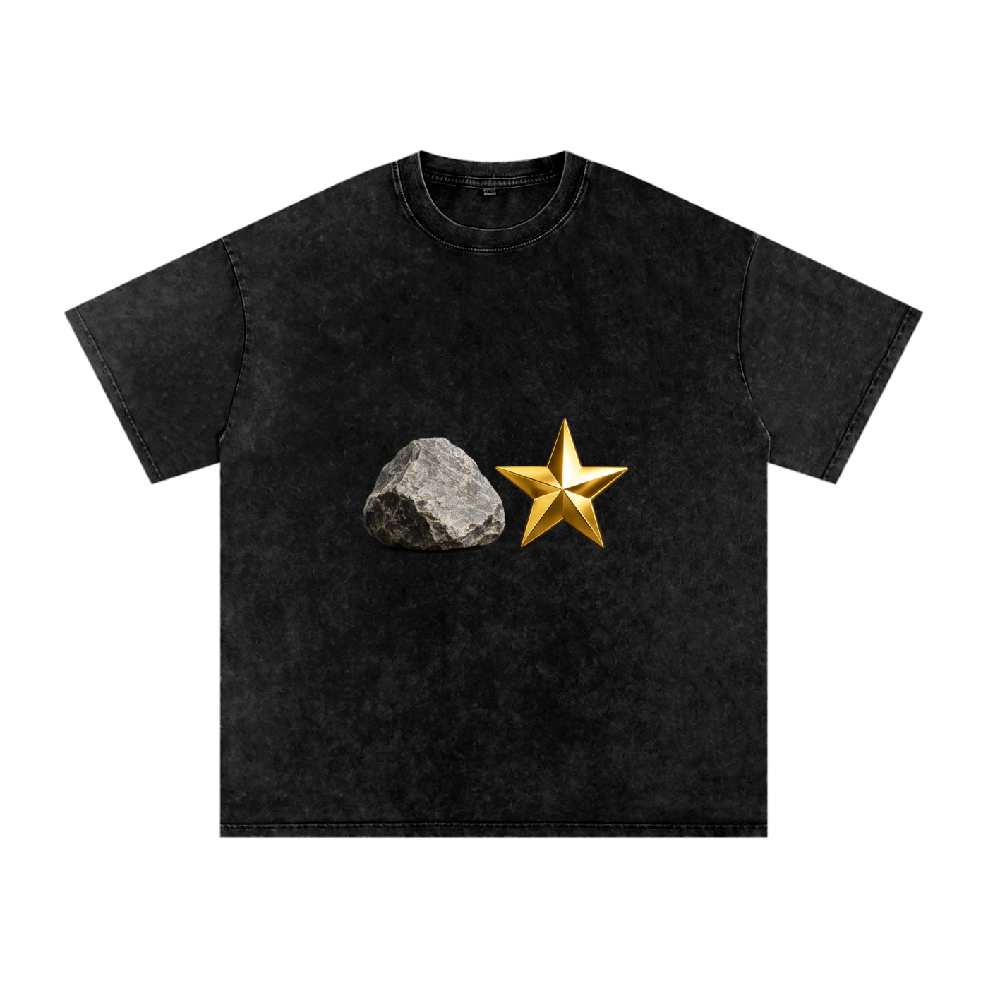 Snow Washed Oversized Cotton T-Shirt
