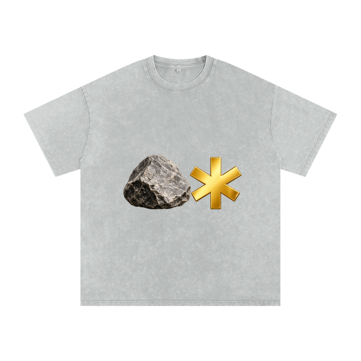 Snow Washed Oversized Cotton T-Shirt