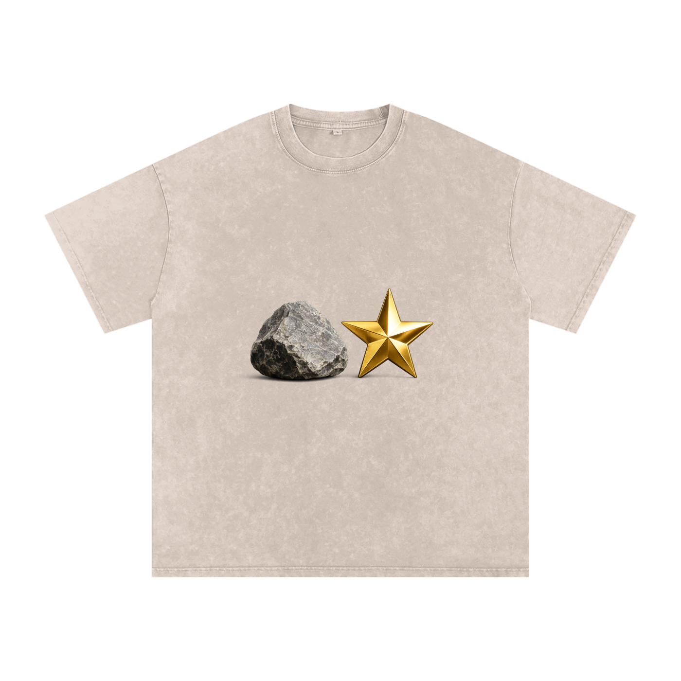 Snow Washed Oversized Cotton T-Shirt