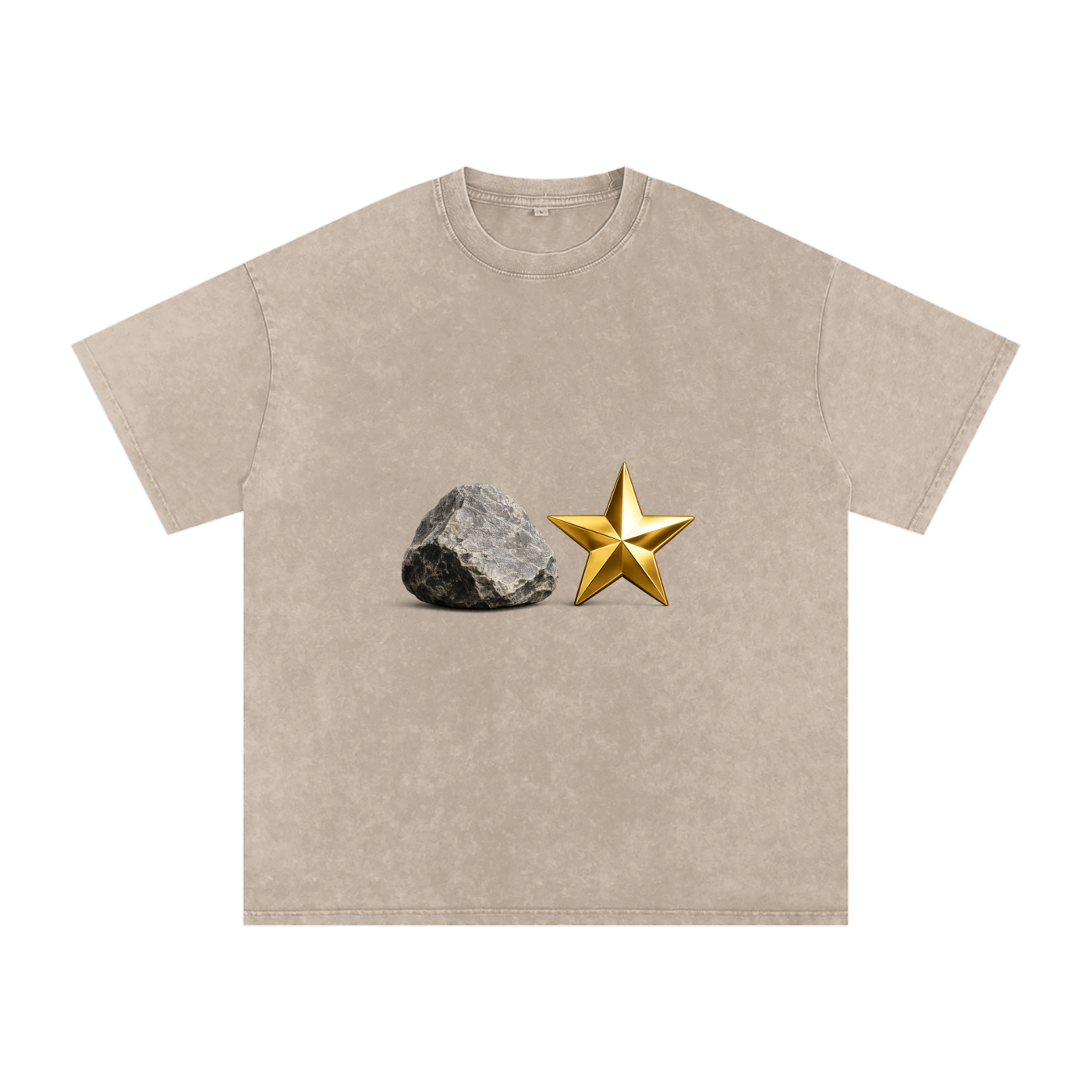 Snow Washed Oversized Cotton T-Shirt