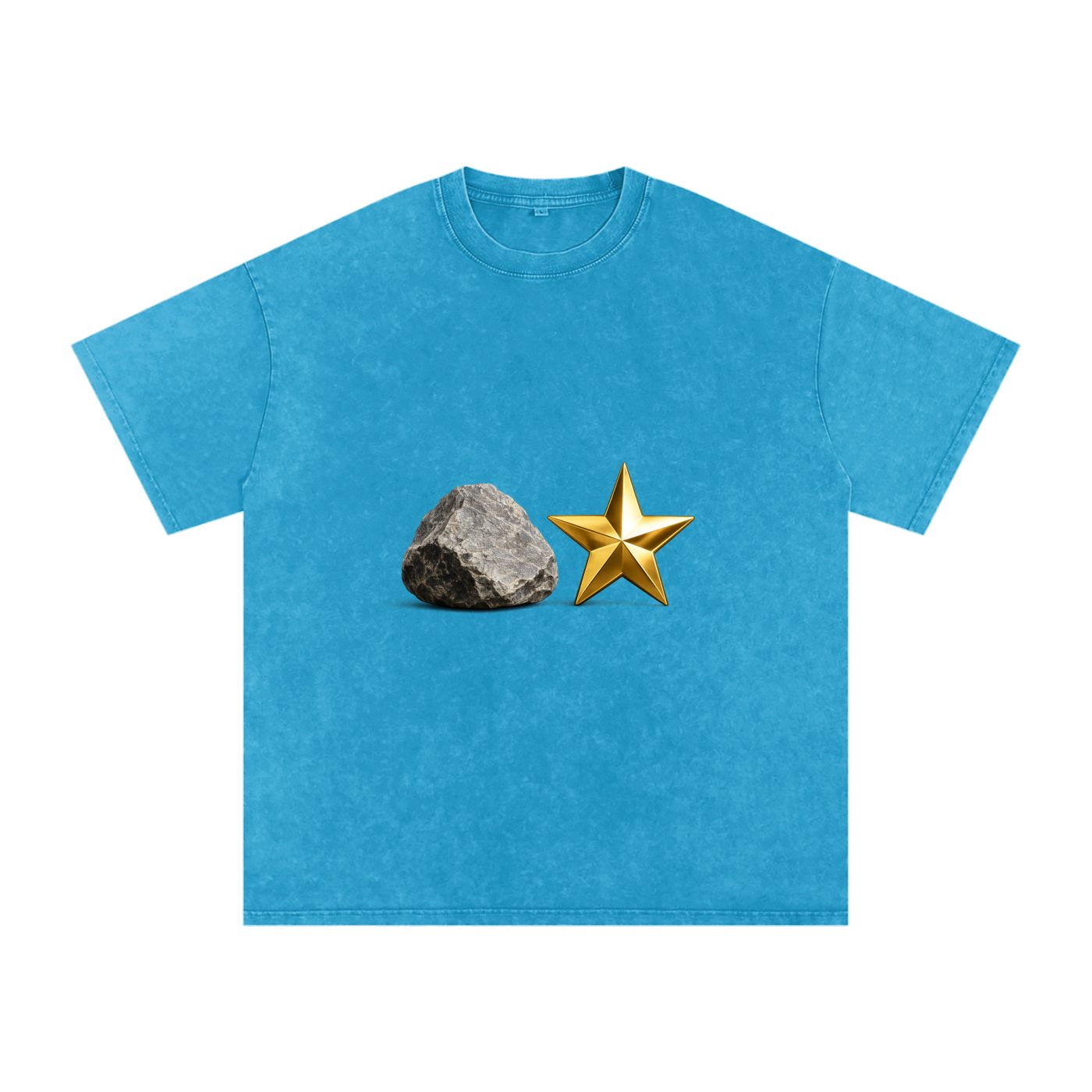 Snow Washed Oversized Cotton T-Shirt